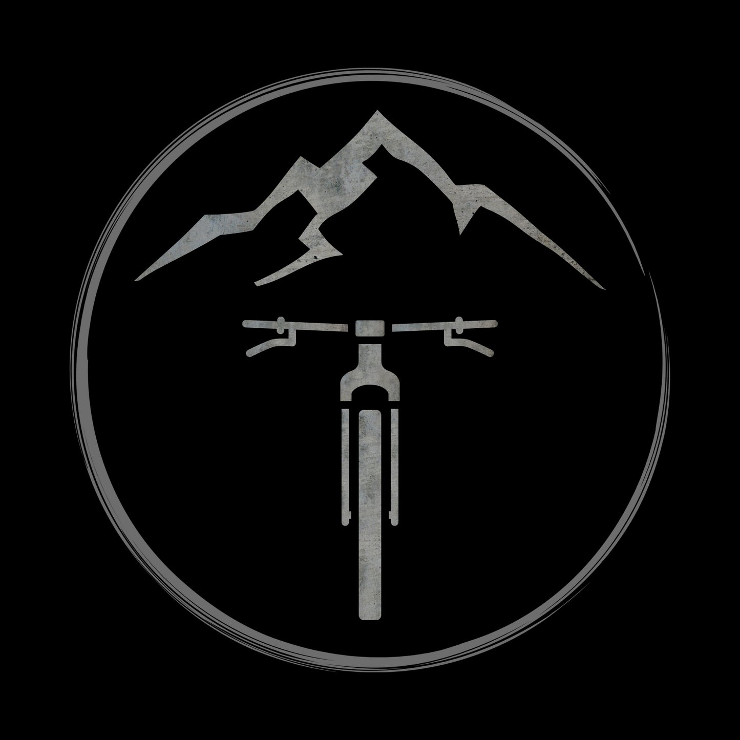 Mountain Bike T-Shirt MTB Biking Shirt Adventure Cycling Tee - Bike Facing Front in Circle