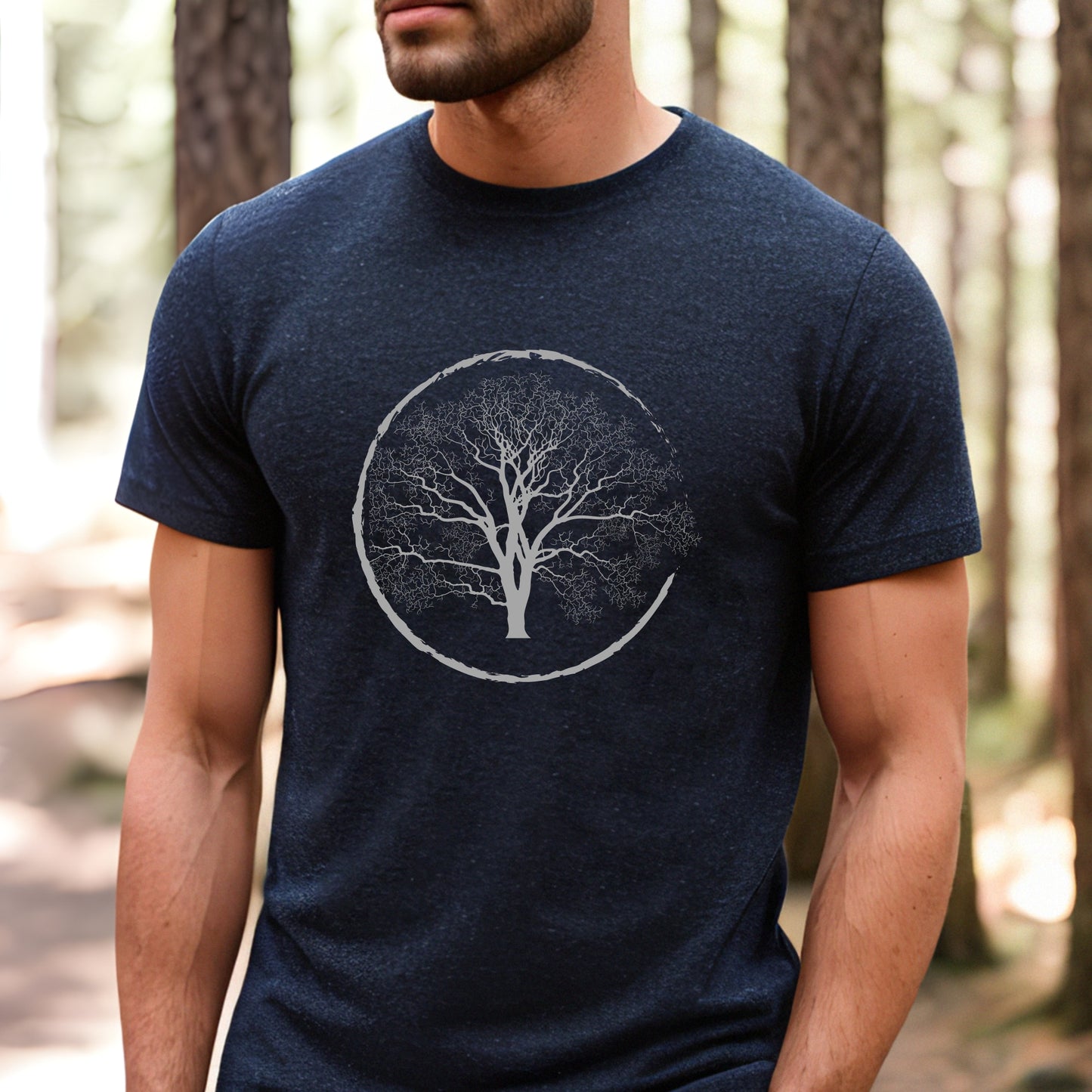 Mens Graphic Tee Tree T-Shirt Adventure Outdoorsy Nature Shirt