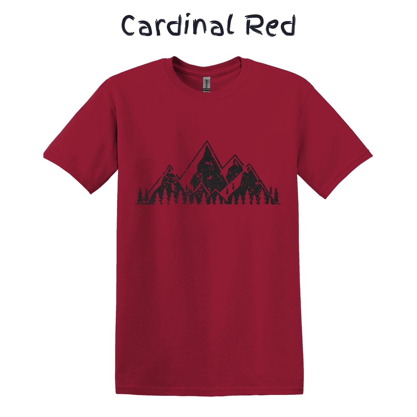Men's Camping Shirt Mountain T-shirt Mens Graphic Tee - Gritty Mountain Range