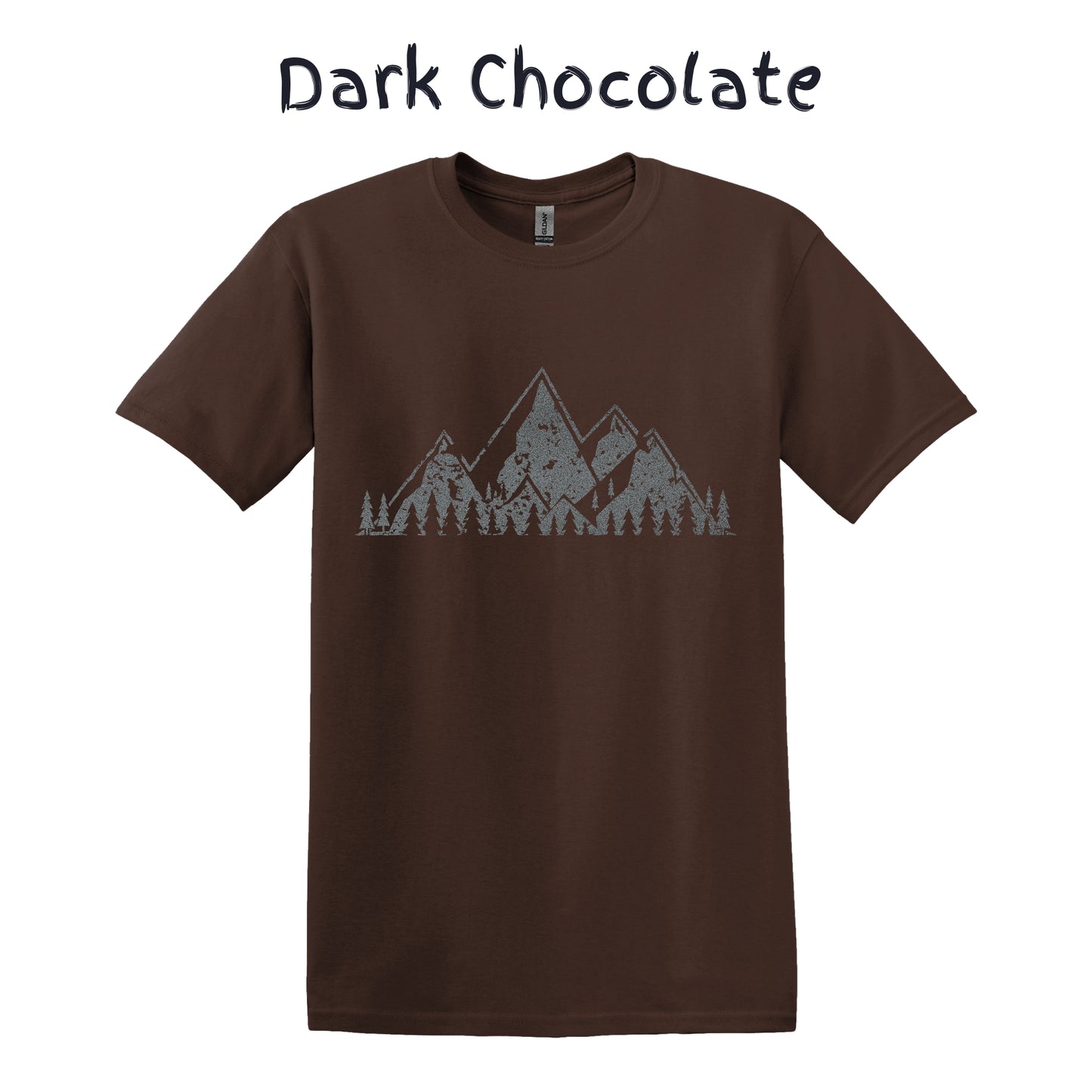 Men's Camping Shirt Mountain T-shirt Mens Graphic Tee - Gritty Mountain Range