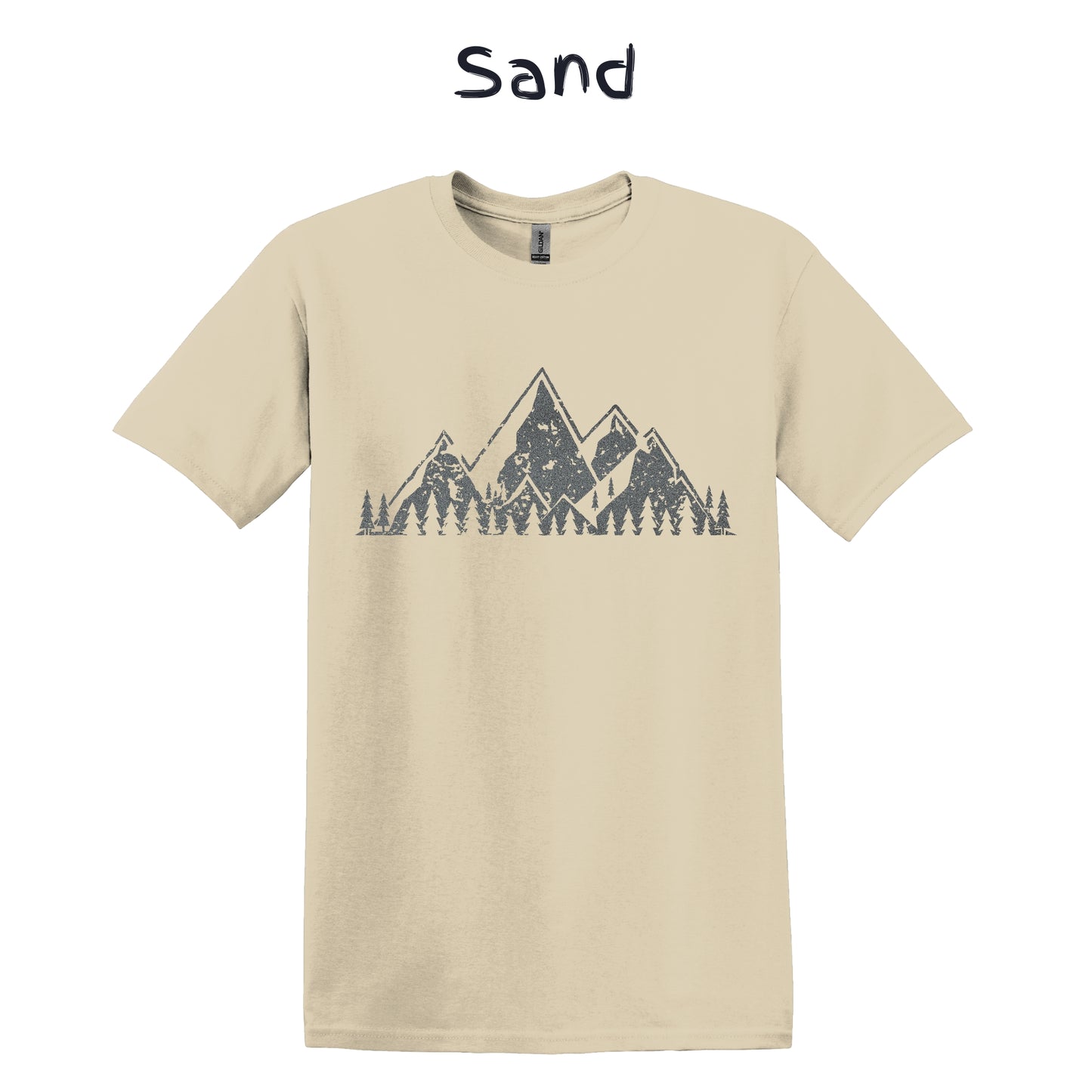 Men's Camping Shirt Mountain T-shirt Mens Graphic Tee - Gritty Mountain Range