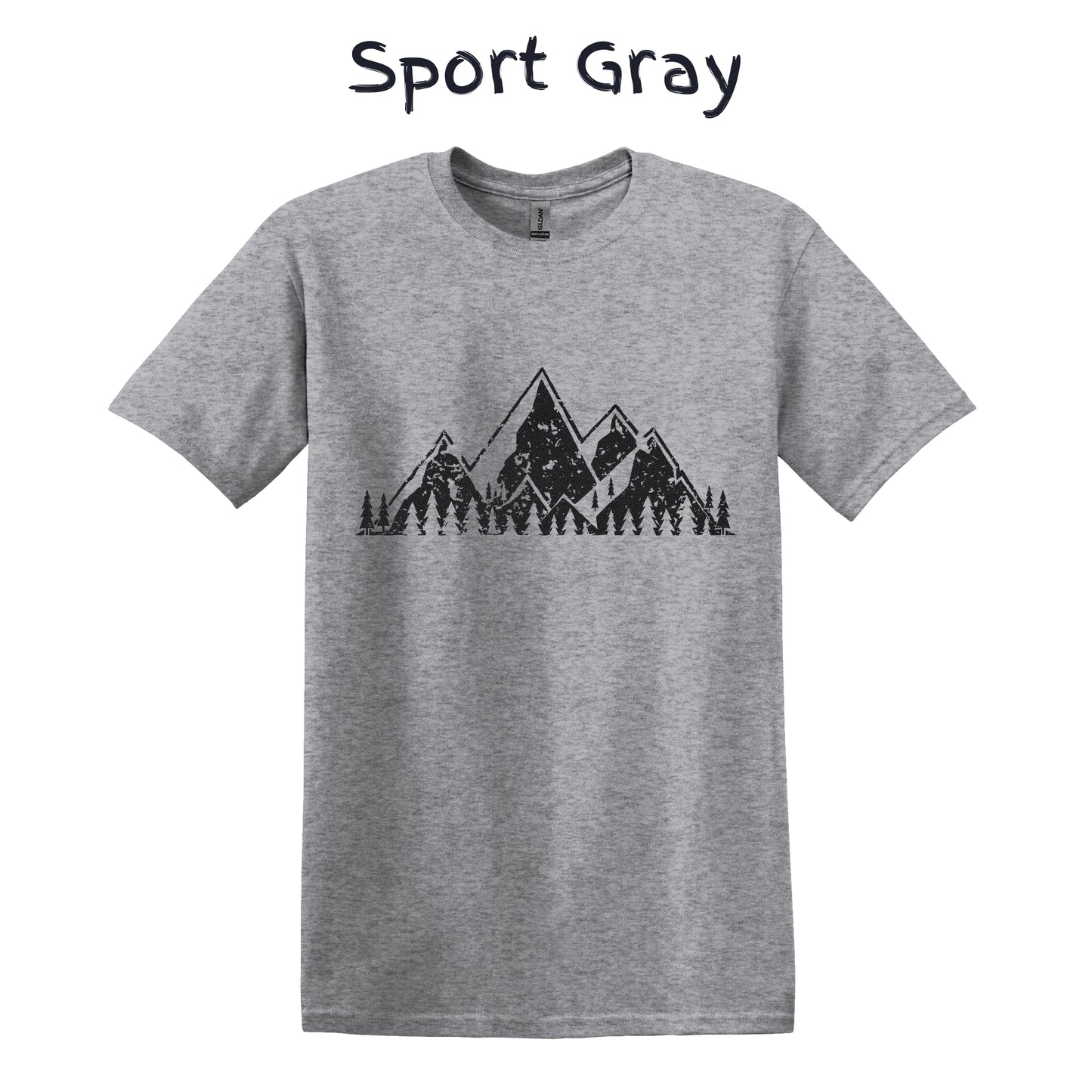 Men's Camping Shirt Mountain T-shirt Mens Graphic Tee - Gritty Mountain Range