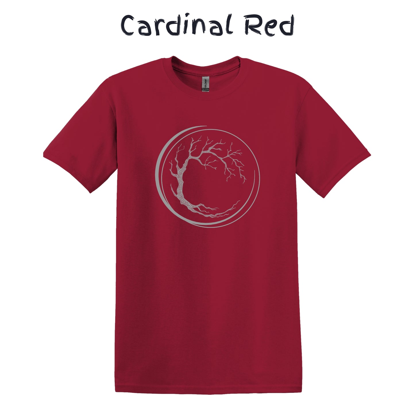Men's T-Shirt Hiking Graphic Tee Camping Adventure Wear Nature Lover - Tree with Roots in Circle