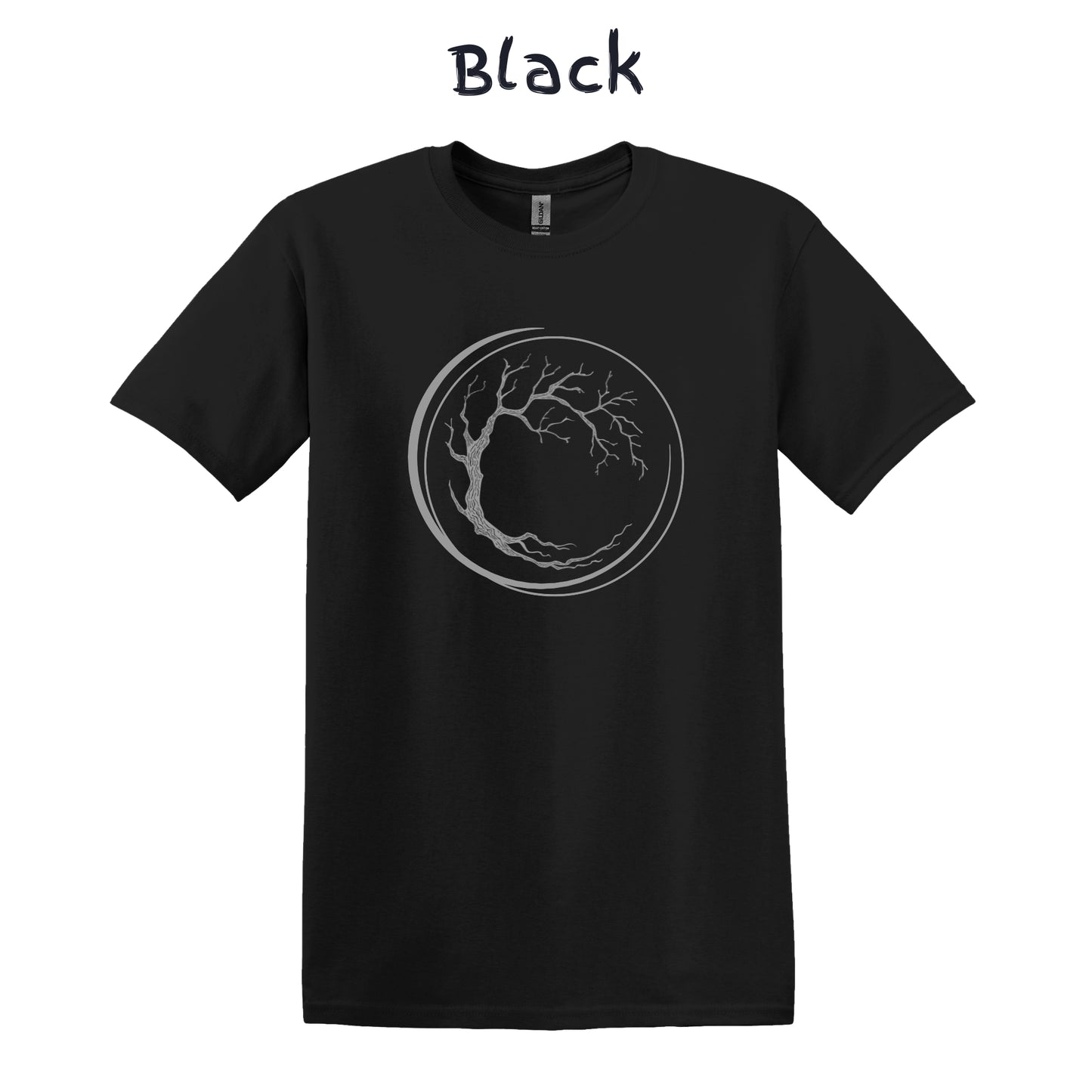 Men's T-Shirt Hiking Graphic Tee Camping Adventure Wear Nature Lover - Tree with Roots in Circle