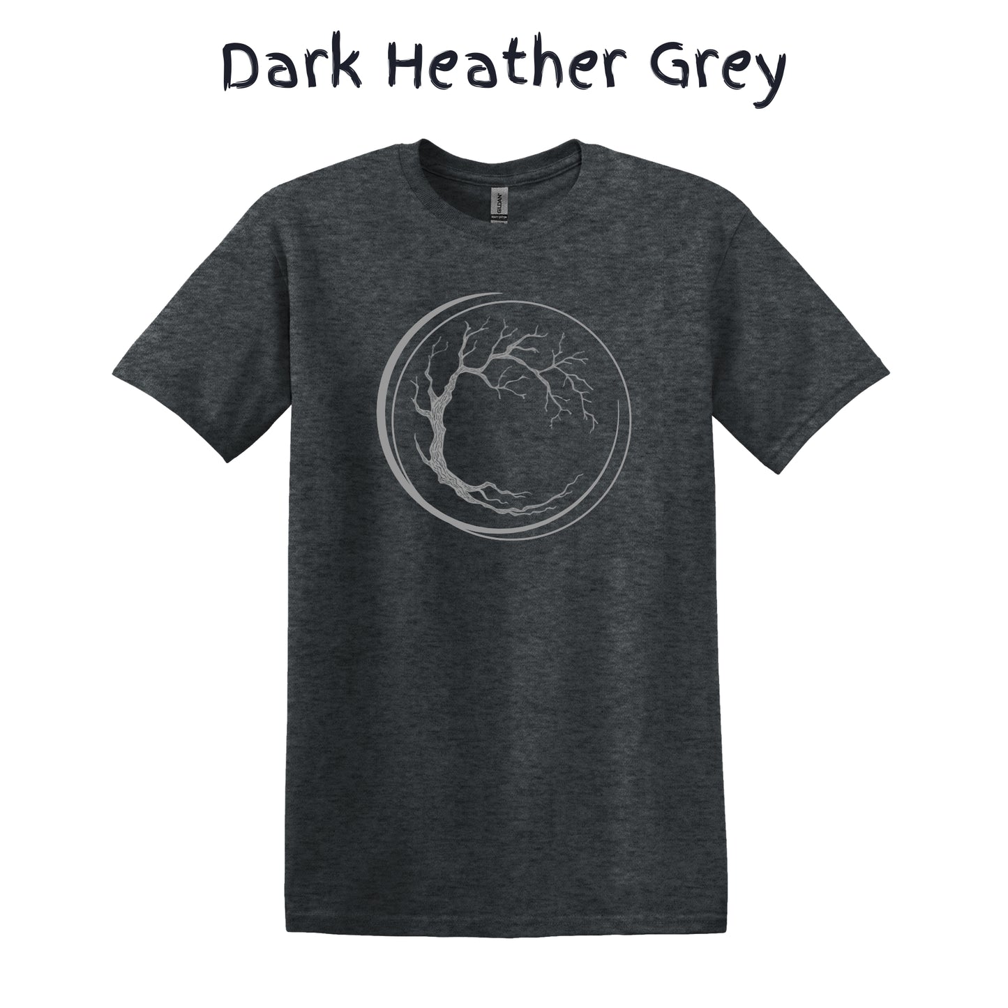 Men's T-Shirt Hiking Graphic Tee Camping Adventure Wear Nature Lover - Tree with Roots in Circle