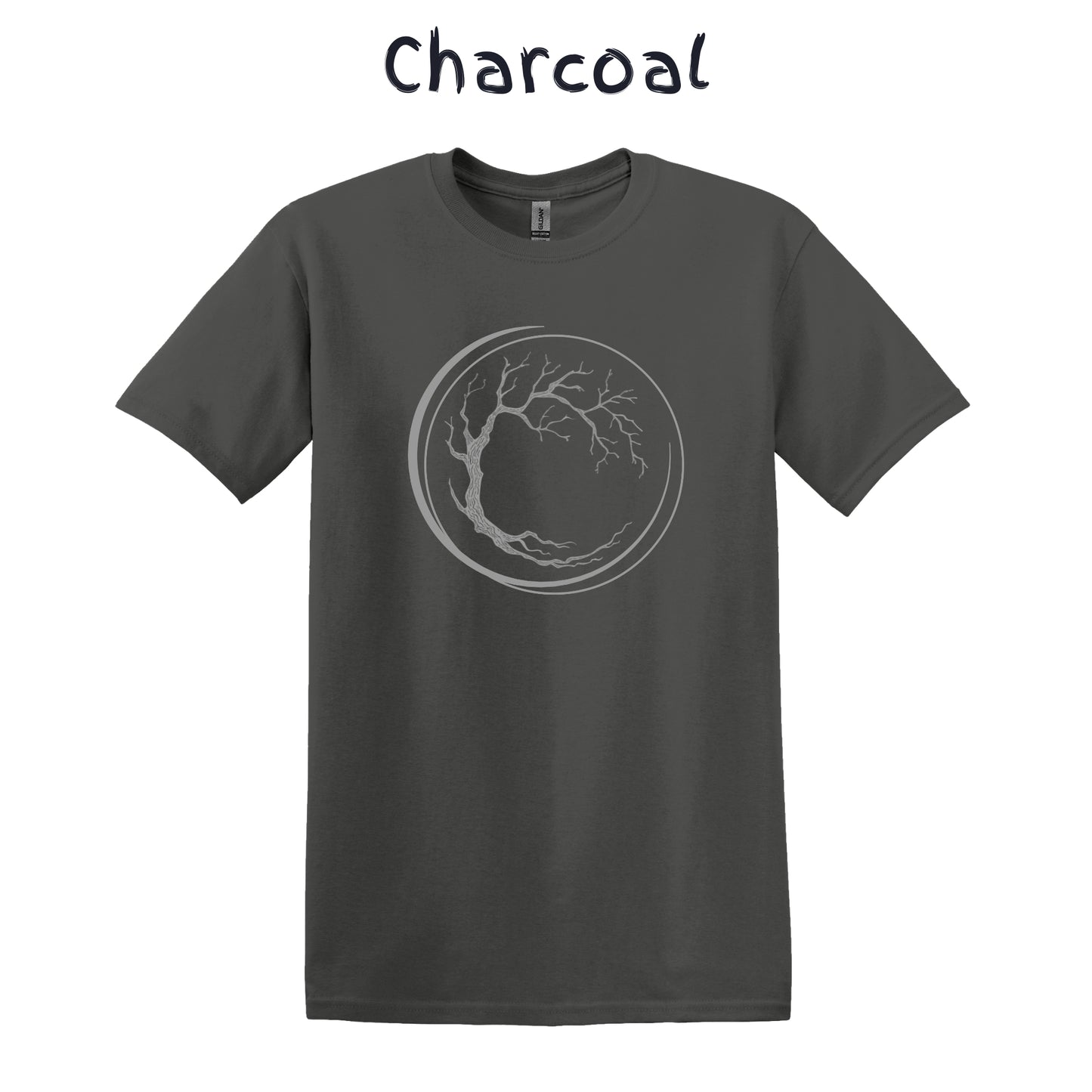 Men's T-Shirt Hiking Graphic Tee Camping Adventure Wear Nature Lover - Tree with Roots in Circle