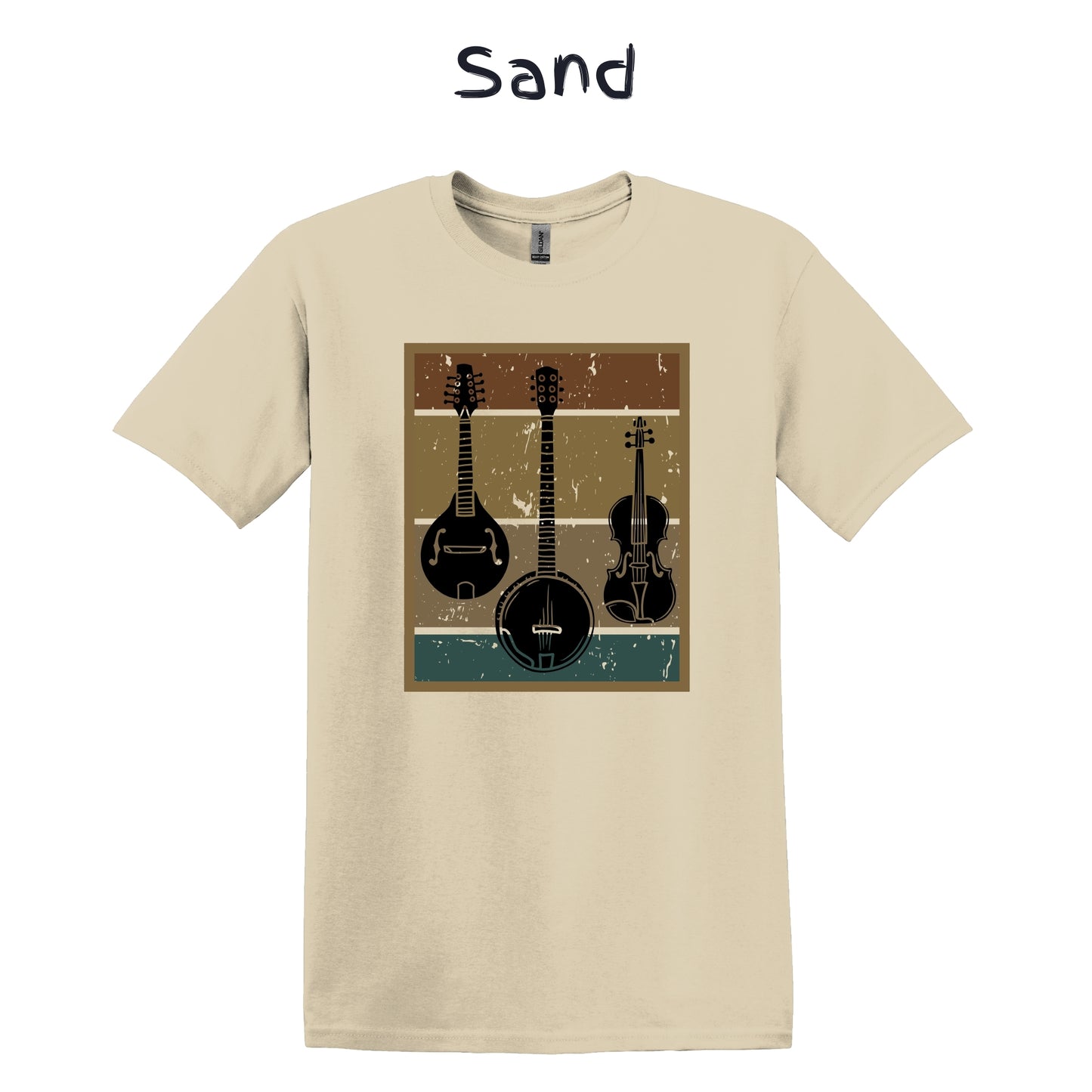 Men's Bluegrass Tshirt Banjo Mandolin Fiddle T-Shirt